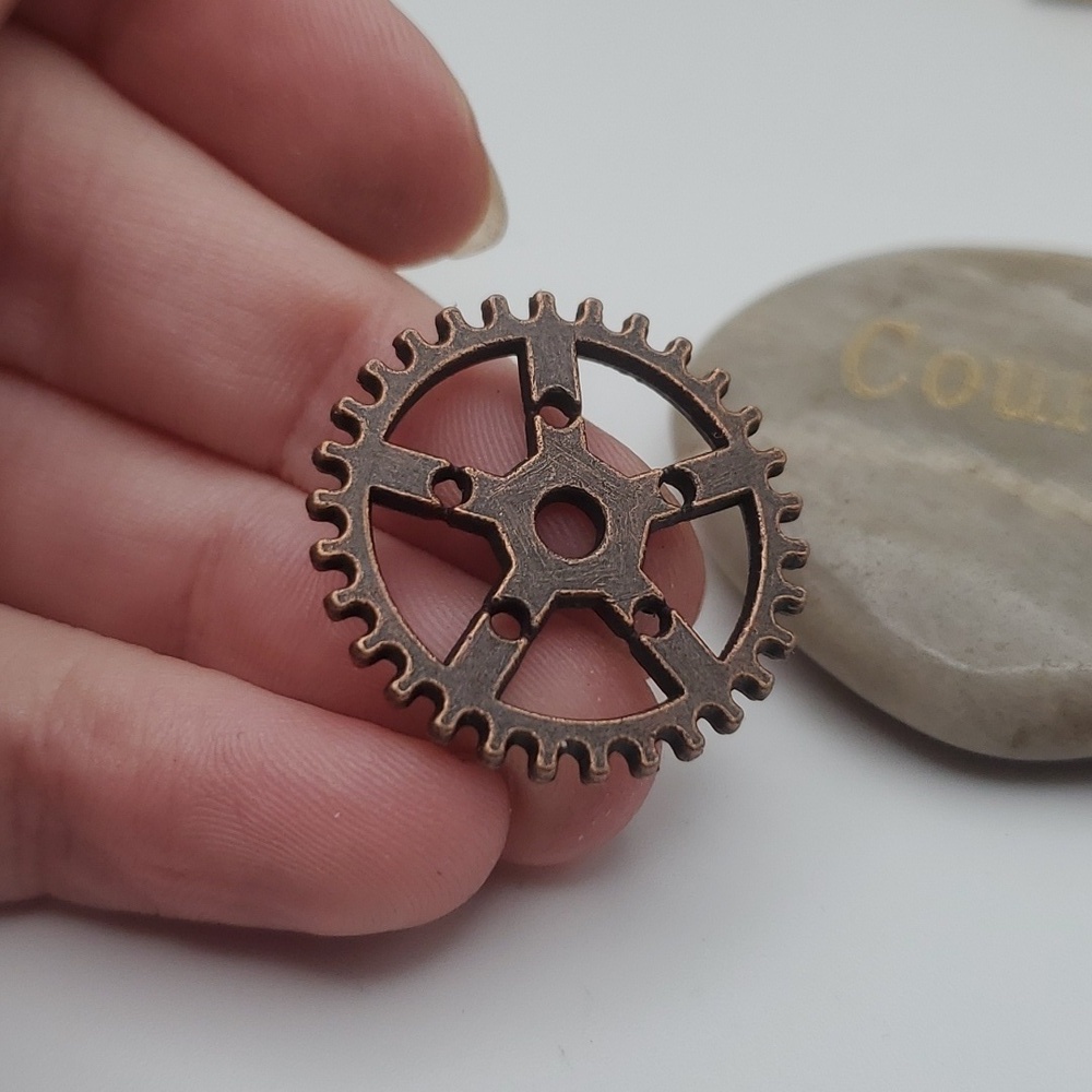 Bolt wheel steampunk‎ charm pendant